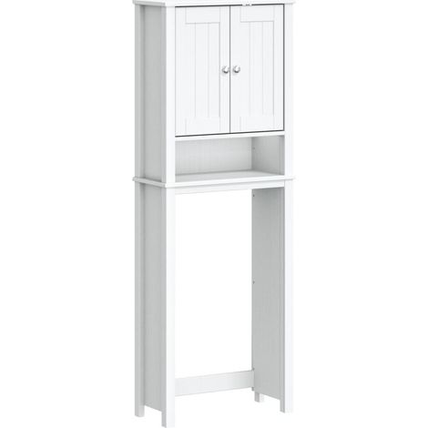 Rangement au-dessus de la cuvette BERG blanc bois massif