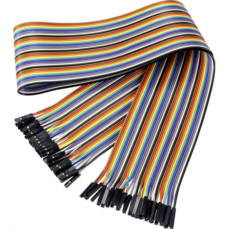 Renkforce JKFF406 Cavo Jumper Arduino, Banana Pi, Raspberry Pi [40x presa jumper - 40x presa jumper] 60.00 cm Colorato (1/5)