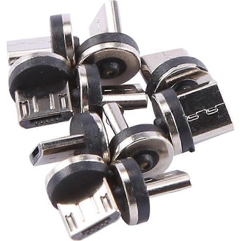 Packung mit 10 runden Magnetsteckern für 8-polige Micro-USB-Kabel, Schnellladung (1/5)