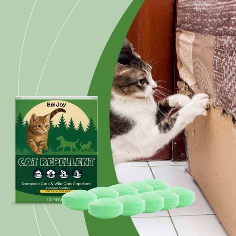 Katzenabwehrtabletten für drinnen und draußen, die verhindern, dass Haustiere beißen, kratzen und Möbel beschädigen. 10 Tabletten + 3 Netzbeutel für den Hausgebrauch. -- BIEMMEDUE (1/5)