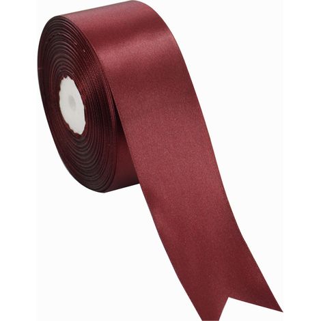 Ruban De Satin Large Noeud Décoration Mariage Noël Et Anniversaire 22 M 2 Cm M Tissu Rouge (1/5)