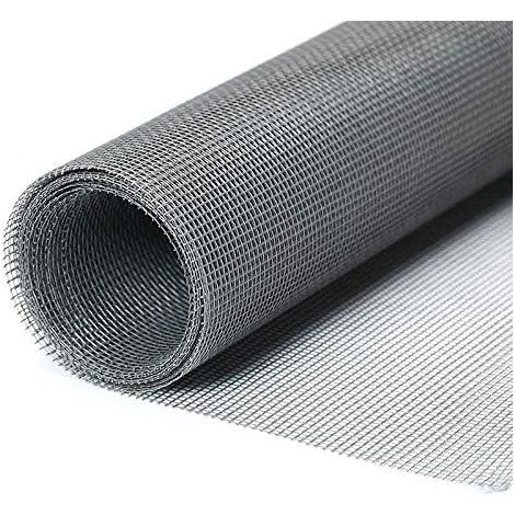 Moustiquaire fenêtre 150 x 250 cm, en Fibre de Verre, Résistant aux Déchirures et aux UV (1.5m, Gris) (1/5)