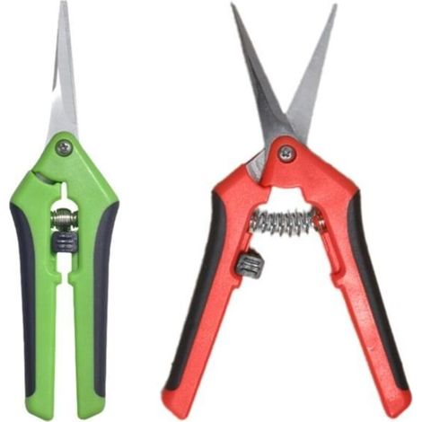 2-piece garden pruner set, straight tip shears, stainless steel gardening scissors, precision pruners.