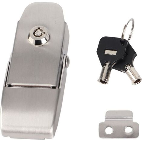 Self-locking marine hasp in stainless steel (A108B-3) with two keys (1/4)