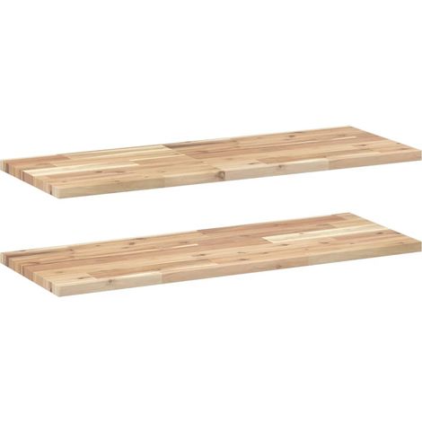 Maison Exclusive - Schweberegale 2 Stk. 100x30x2 cm Massivholz Ak