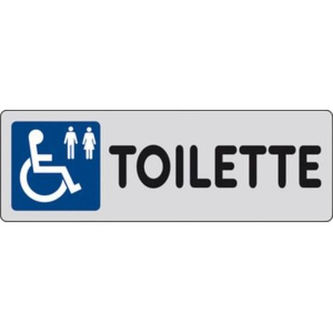 10 x ETICHETTA ADESIVA 150X50 TOILETTE (DISABILI)