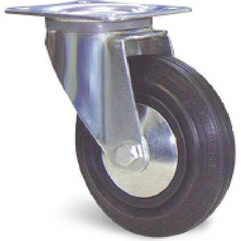 Roulette de manutention pivotante sur platine 160 mm - 1351821