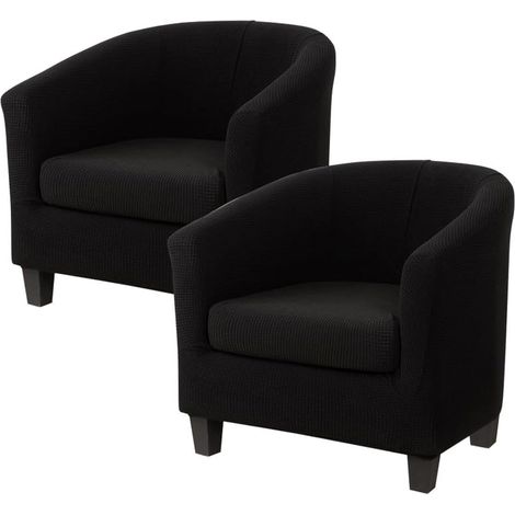 Lot de 2 Housses de Chaise de Baignoire, Design amélioré 2 en 1 Housse de Fauteuil en Velours Extensible avec taie d'oreiller, Housses de canapé et de canapé antidérapantes pour chaises (1/5)