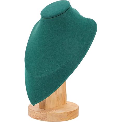 Support D'exposition pour Colliers en Bambou et Flanelle, Présentoir Élégant pour Bijoux, pour Vitrine ou Usage Personnel à Domicile (1/5)