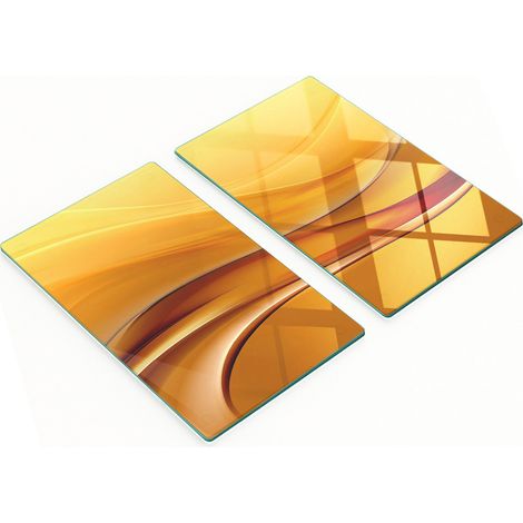 Tableros decorativos multifuncionales para cocina, con fondo ondulado templado, 2x30x52 cm.