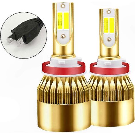 Paar Hochleistungs-LED-Autoscheinwerfer (3000K/6000K), H4, H7, H11, H1, 9003, 9005, 9006, HB3, HB2, HB4, Nebelscheinwerferlampen, wasserdicht, zwei Helligkeitsstufen, direkter Ersatz (1/4)