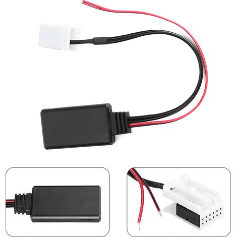 Adaptateur Bluetooth Auto pour Autoradio Peugeot Citroën RD4, Module Audio Entrée Aux avec Câble Stéréo (1/3)