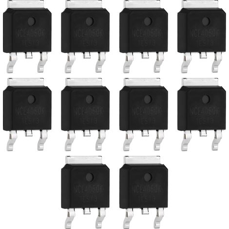 Pack of 10 TO-252 NCE4060K 3-Pin 40V 60A 65W MOSFET Transistors for Motor Power Management (1/5)
