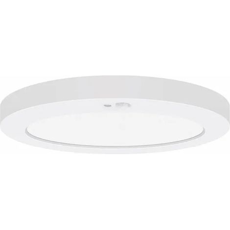 Faretto da fissare o da incasso orientabile Sensore led integrato, tondo bianco, Diam.16,5 cm ARIC