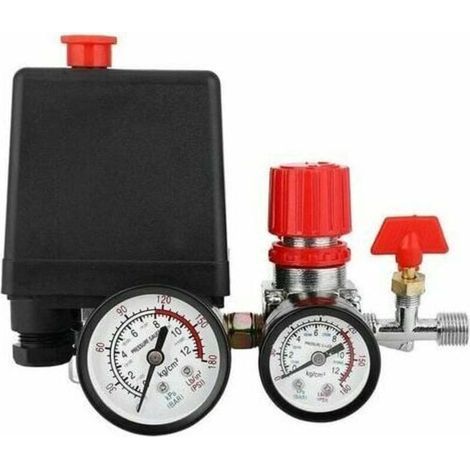 Compresseur d'air pressostat valve pressostat compresseur d'air avec manomètre régulateur (1/5)