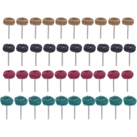 Ortviai Lot de 40 disques abrasifs et polissage pour outil rotatif, diamètre 25 mm, 4 granulométries (1/5)
