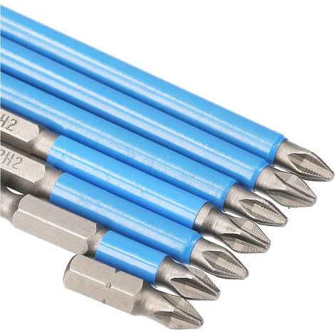 Hier ist der optimierte Titel auf Französisch: 7-teiliges Set PH2-Antirutsch-Magnetschraubendreherbits für elektrische Bohrmaschinen