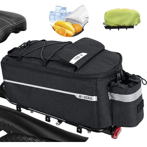 [JAMAIS UTILISÉ]Sacoche de vélo - 10 l - Sac isotherme - Multifonction - Étanche - Avec protection contre la pluie - Amovible rapidement (1/5)