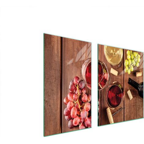Assiette en verre et planche à découper 100x52 vin (1/5)