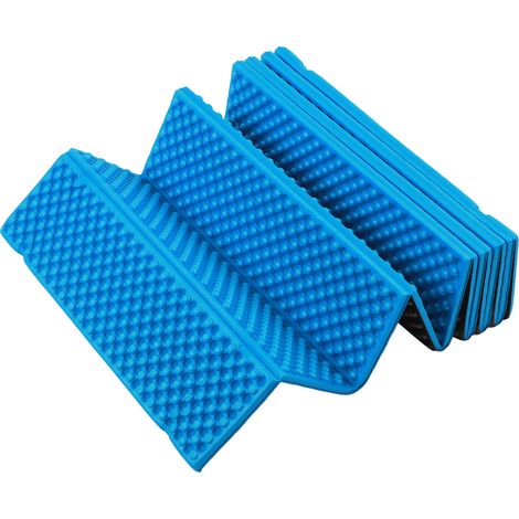 Faltbare Isomatte aus doppelwandigem Schaumstoff für Camping im Freien, 186 x 57 cm, blau (1/4)