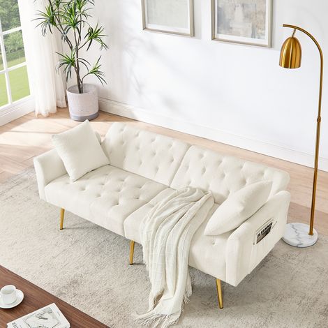Canapé 2 places Teddy beige dossier 3 positions OKMYHOME (1/5)