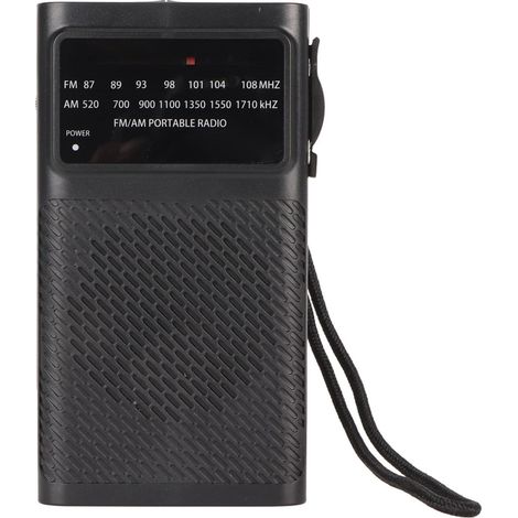 AM/FM-Taschenradio mit Lautsprecher, 3,5-mm-Klinkenanschluss, batteriebetrieben, Empfang über große Reichweite im Innen- und Außenbereich