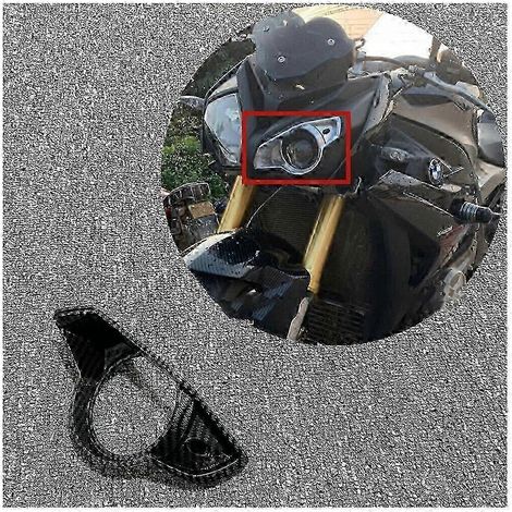 Cubierta de carenado del faro delantero izquierdo de fibra de carbono para motocicleta BMW S1000r 2015- SZRH AF (1/4)