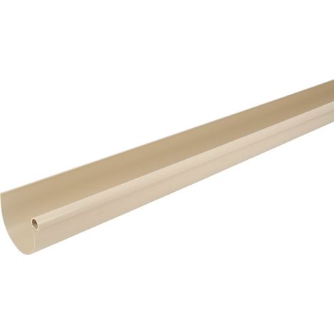 Profilé gouttière PVC 16 demi-ronde 2ml - Sable - Nicoll (1/2)