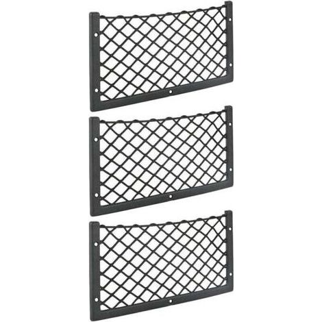 VURAHOME – 3er-Set Auto-Aufbewahrungsnetze – 36 x 18 cm – elastisch – für Transporter, Wohnwagen, Wohnmobil, LKW (1/5)