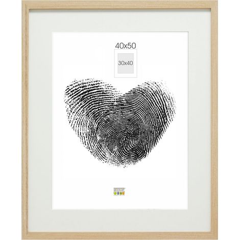 Cadre et Passe-partout 1 photo 30x40cm Bois clair S66KH1 P1 (1/5)