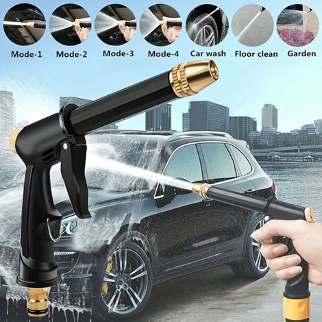 Pistolet d'arrosage — fonctionne selon la pression du robinet — buse réglable — raccord pour tuyau (1/5)