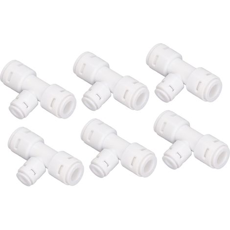 3-Wege-T-Stück-Schlauchverbinder 1/4 Zoll 3/8 Zoll, 10 Stück lebensmittelechte PP-Schlauchverbinder für Wasserreiniger (1/5)
