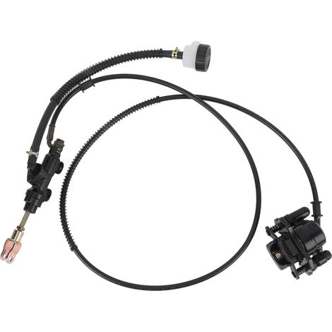 Kit de maître-cylindre d'étrier de frein hydraulique, tuyau de 1.5m avec plaquettes pour ATV Quad Go Kart Mini vélo (1/5)