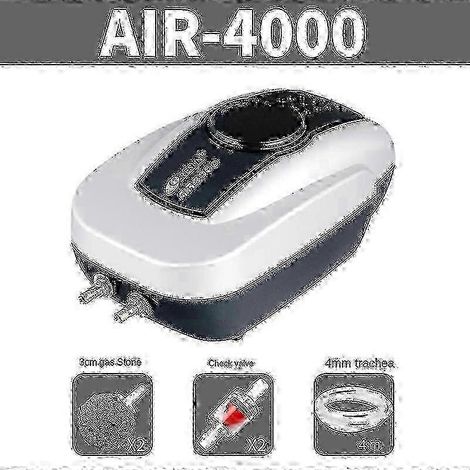 Aérateurs et kits d'aération pour bassins à koï de moins de 1000 gallons, équipés de tuyaux à double sortie et d'une pierre à air de calibre 4000. (1/4)