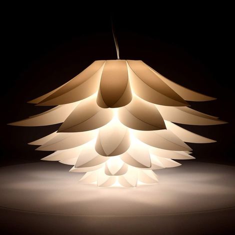 Lampe à lustre Lily Lotus IQ, lampe à suspendre DIY pour bébé, décoration créative et créative pour bureau, design moderne et élégant pour l'éclairage intérieur et la décoration de la maison. (1/5)