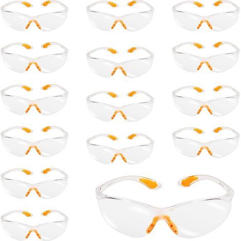 15-piece DIY work safety glasses, scratch-resistant plastic cycling glasses for gardening and painting labs (1/5)