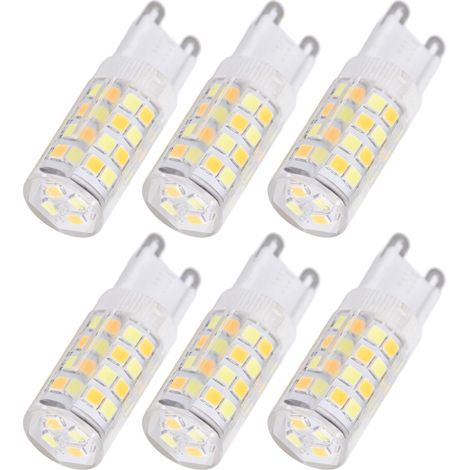 Confezione da 10 lampadine G9 da 5W con 52 LED – 220V – rapida dissipazione – plafoniera