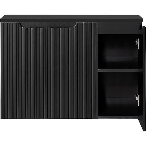 Waschtisch-Unterschrank 90cm, in schwarz, NEWPORT-56-BLACK (1/5)