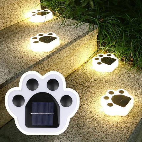 Lot de 4 lampes solaires LED d'extérieur - Éclairage à piquet pour jardinOF Jaune-AquaForge (1/5)