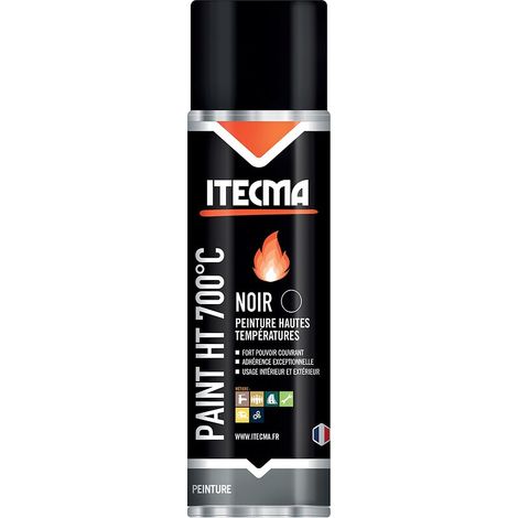 Peinture Haute température anticorrosion noire PAINT HT 700°C aérosol de 650 ml brut - 400 ml net - ITW SPRAYTEC ITECMA