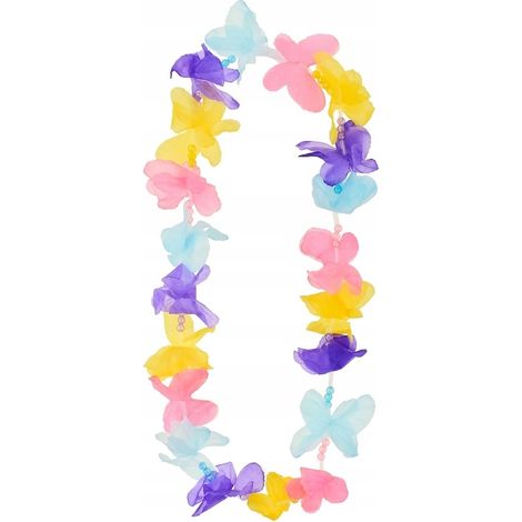 Collier hawaïen HAWAÏ Papillons colorés Aloha