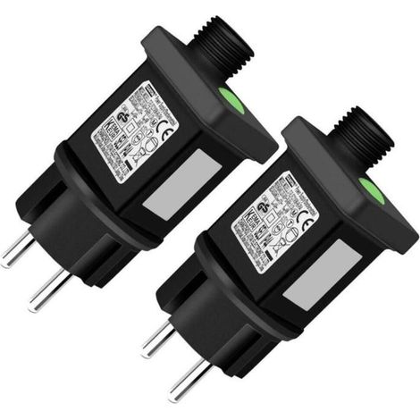 Alimentation 24 V pour guirlandes lumineuses, adaptateur de remplacement avec 8 modes, minuterie et fonction mémoire pour é (1/5)