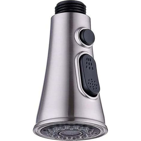 Pommeau Douchette de Rechange pour Mitigeur Cuisine 2 Jets Chromé - Accessoire Évier Robinet (1/4)
