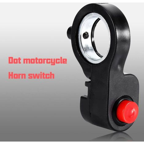 Push Button Switch, Motorcycle Handlebar Horn Switch 7/8'' 22mm (1/4)