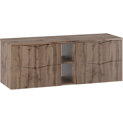 Meuble sous-vasque 140cm 2 niches Tao Bois