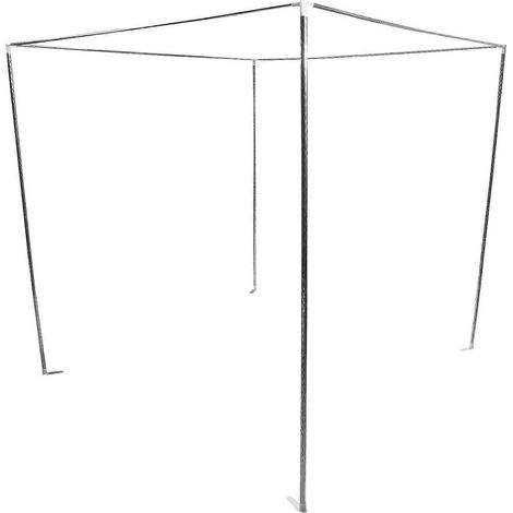 1 Ensemble de cadre de baldaquin en acier inoxydable pour lit de 1,5 m