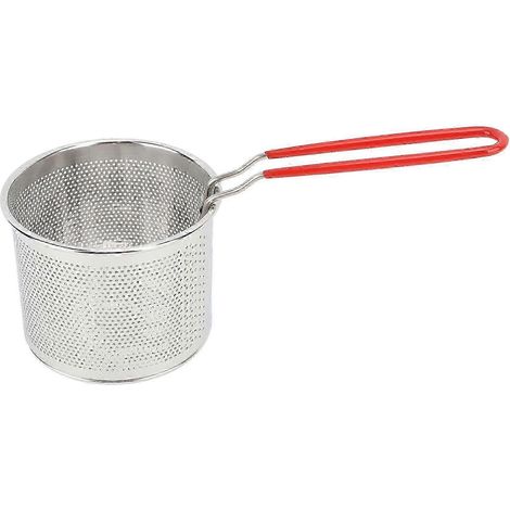 Panier à frites en acier inoxydable 304, multifonctionnel, rond et résistant aux hautes températures, pour la friture de pommes de terre, 20 cm x 20 cm (Smart) (1/5)