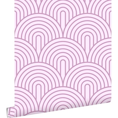 papier peint art déco lilas violet  - ESTAhome (1/5)