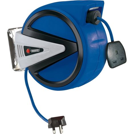rétractable électrique Enrouleur de câble, Bleu, 20 m