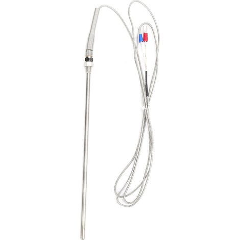 Capteur de température thermocouple de type K 5 x 200 mm, sonde en acier inoxydable, filetage M8 (1/5)